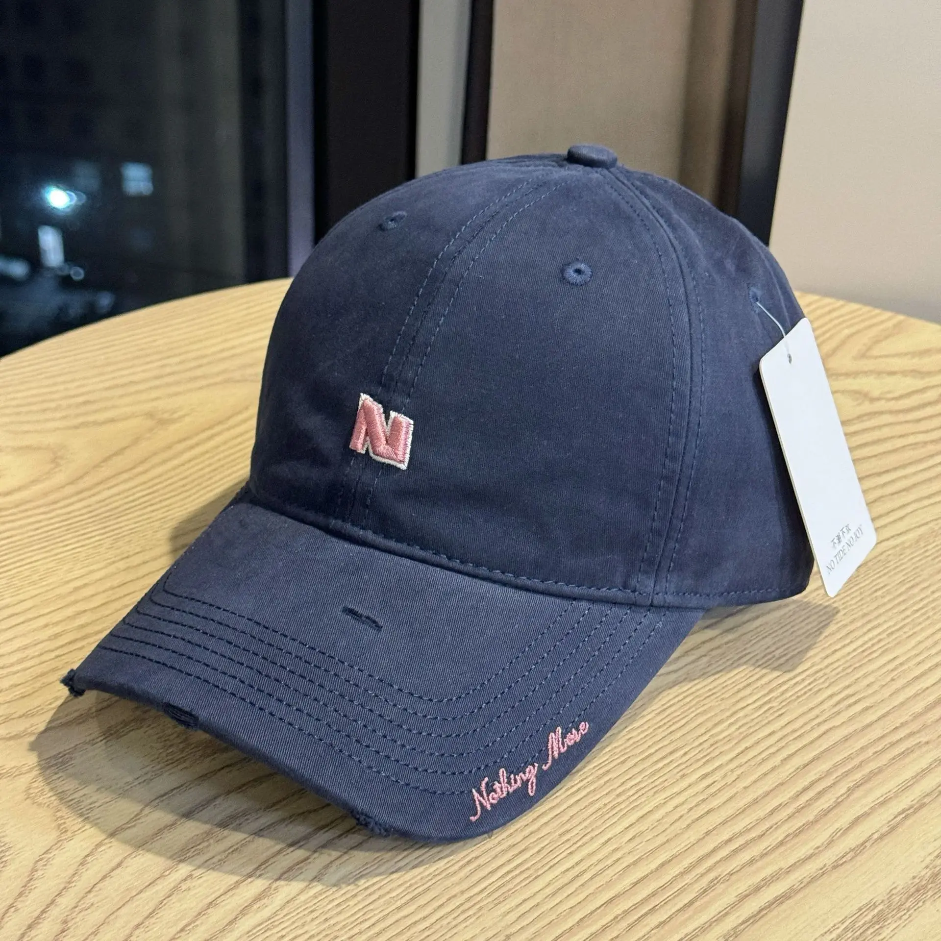 Gray Navy Logo Baseball Cap for Men Women — feature 18