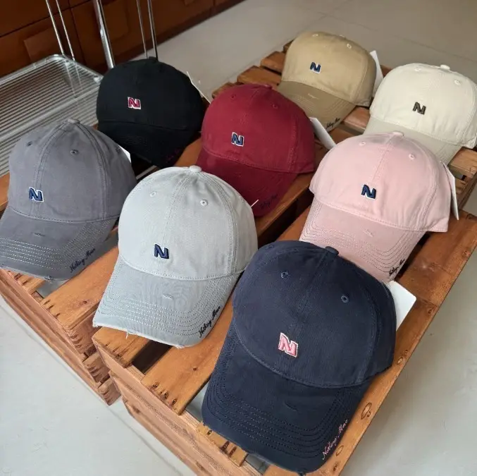 Gray Navy Logo Baseball Cap for Men Women — feature 2