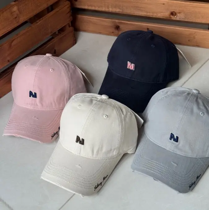 Gray Navy Logo Baseball Cap for Men Women — feature 5