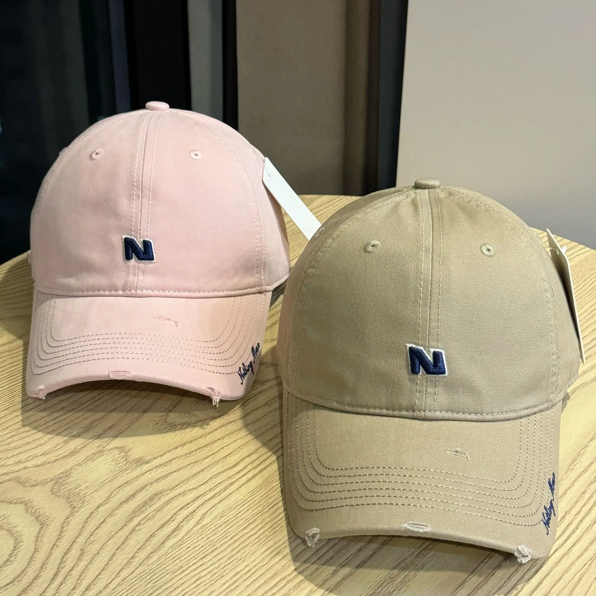 Gray Navy Logo Baseball Cap for Men Women — feature 7