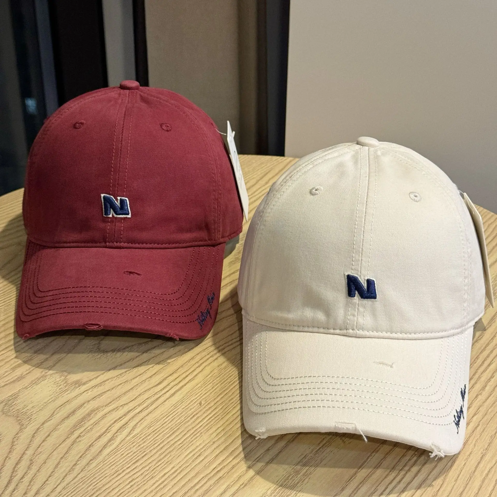 Gray Navy Logo Baseball Cap for Men Women — feature 8