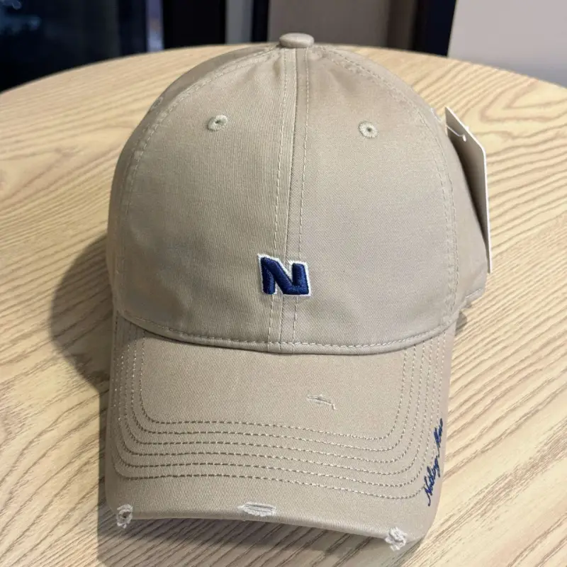 Gray Navy Logo Baseball Cap for Men Women - Image 7