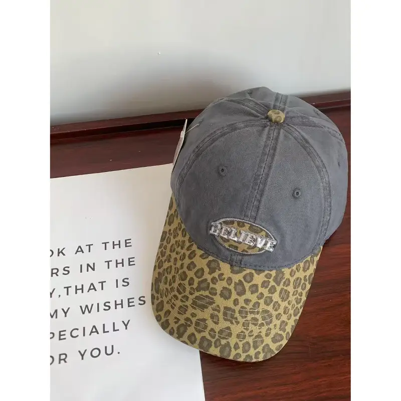 Women Leopard Print Baseball Cap with Duckbill Design - Image 7