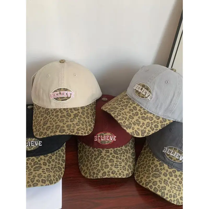 Women Leopard Print Baseball Cap with Duckbill Design - Image 8