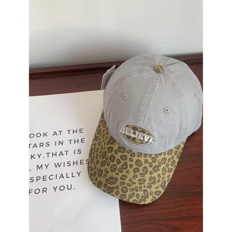 Women Leopard Print Baseball Cap with Duckbill Design - Image 10