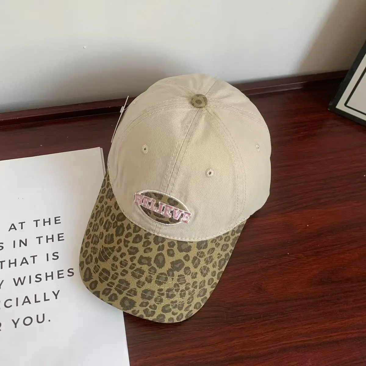 Women Leopard Print Baseball Cap with Duckbill Design — feature 2