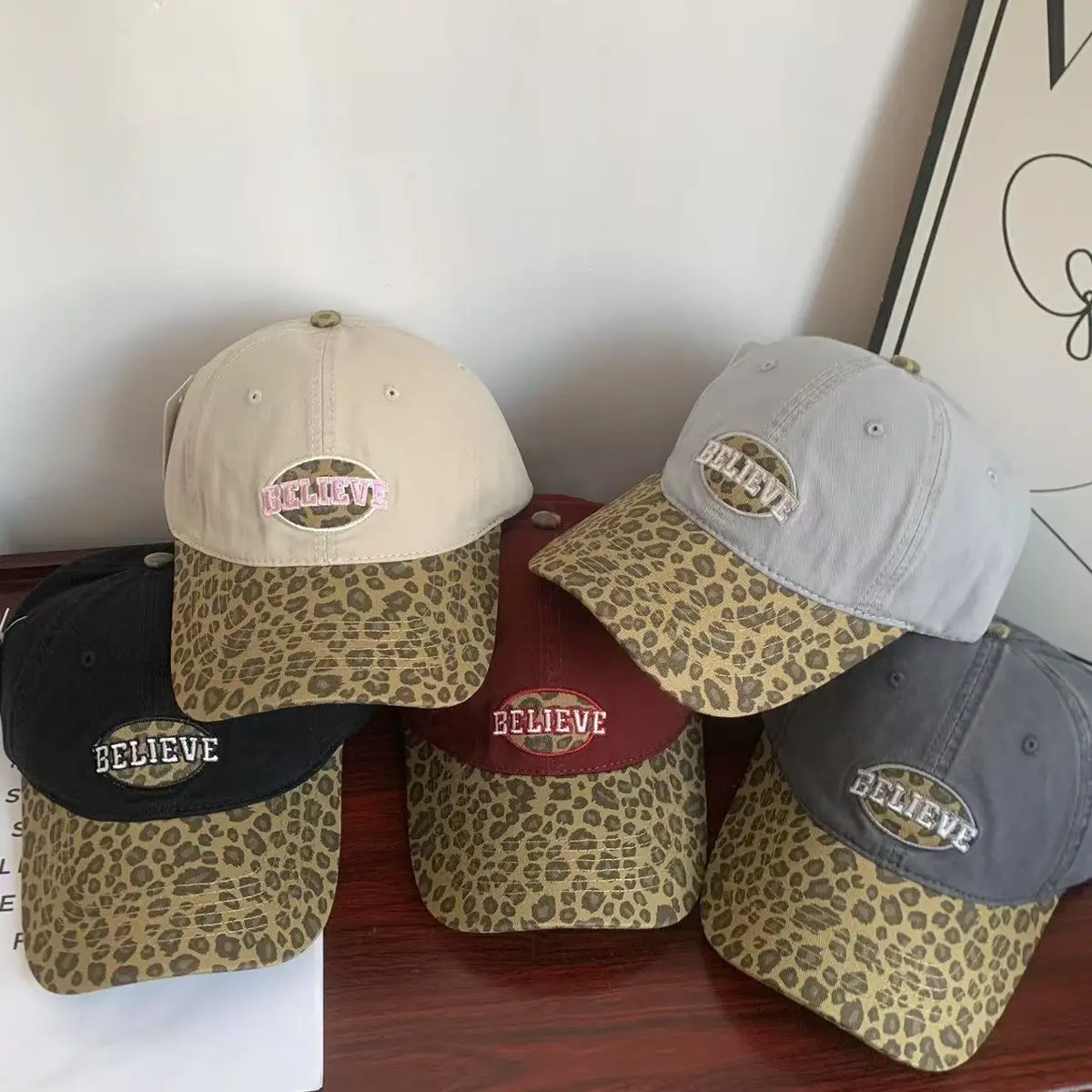 Women Leopard Print Baseball Cap with Duckbill Design — feature 6