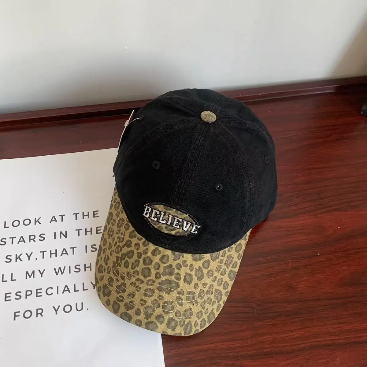 Women Leopard Print Baseball Cap with Duckbill Design — feature 7