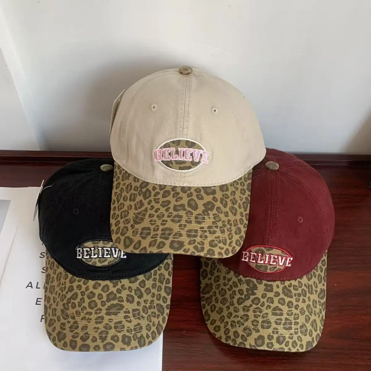 Women Leopard Print Baseball Cap with Duckbill Design — feature 8