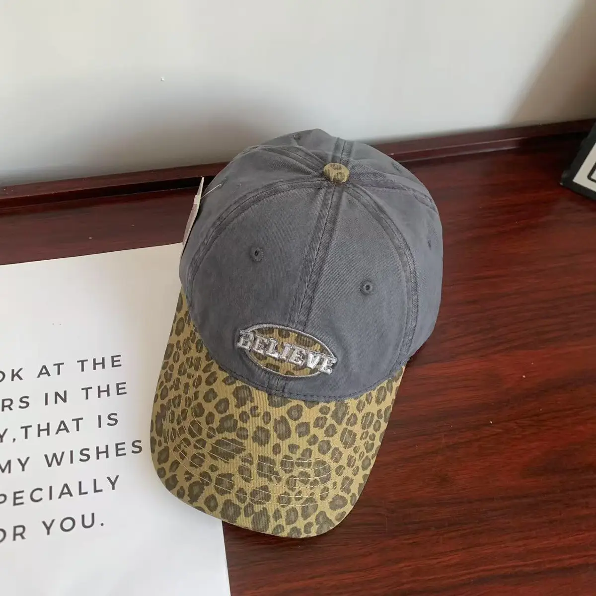 Women Leopard Print Baseball Cap with Duckbill Design - Image 2