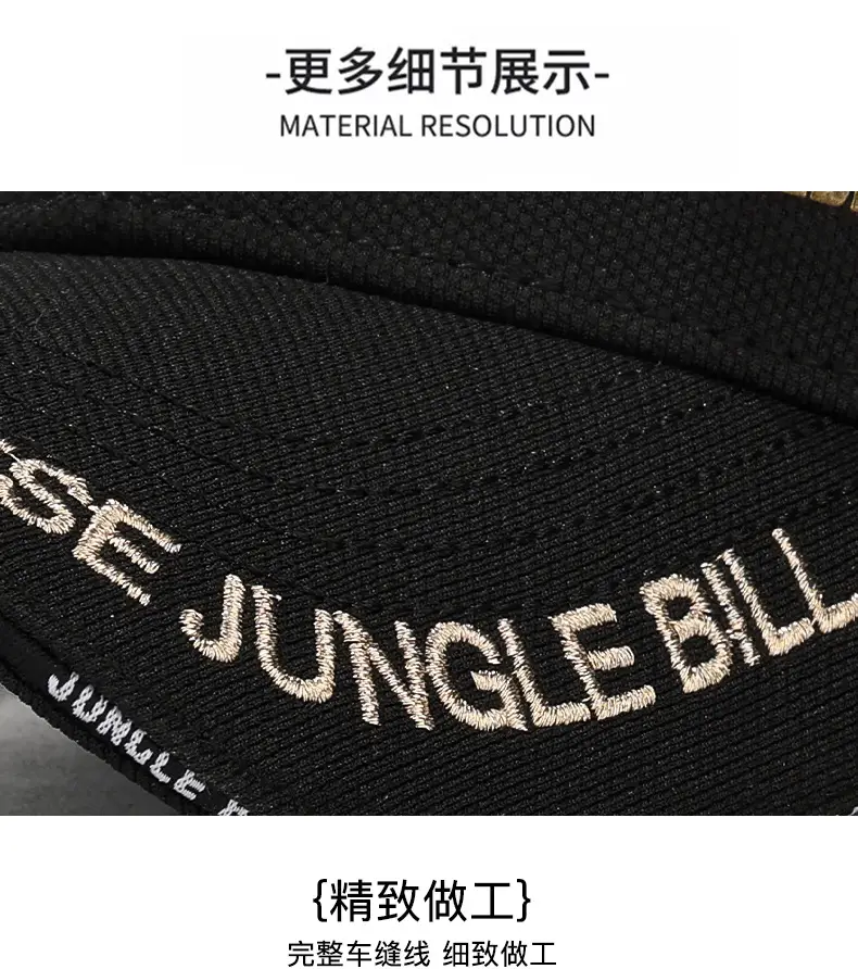 Jungle Bill Black Cap with Gold Embroidery — feature 17