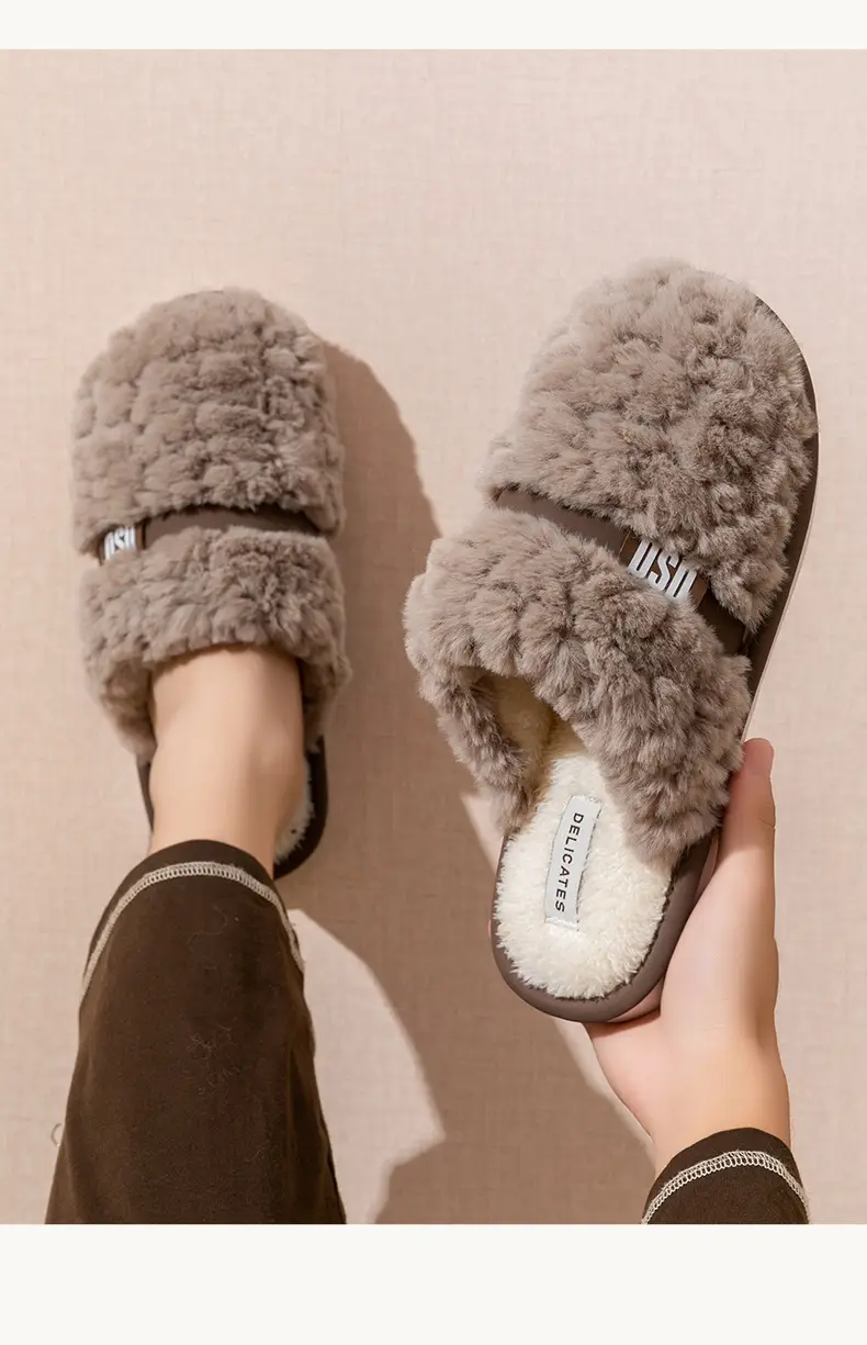 Warm Plush Cotton Slippers for Women Winter — feature 22