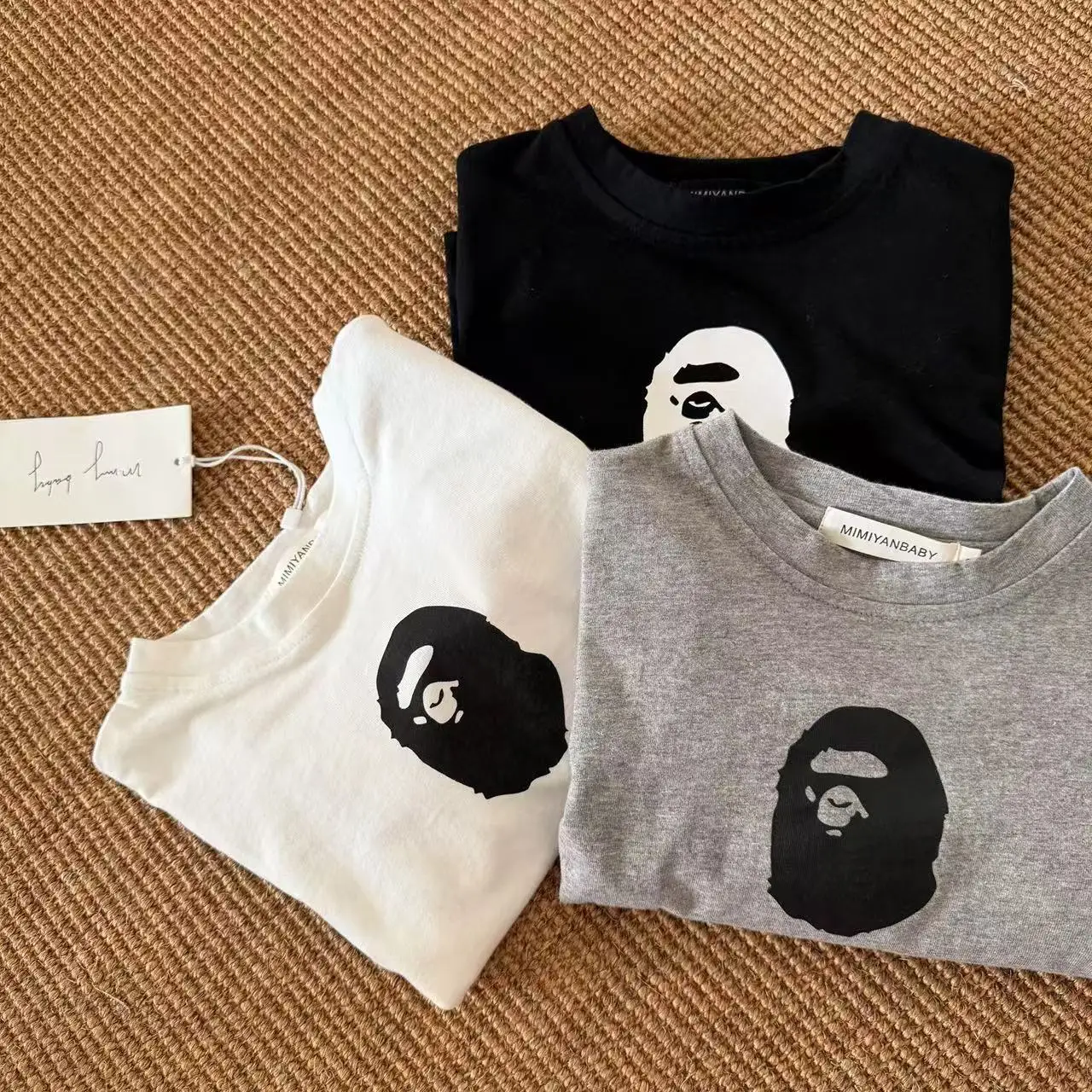 Japanese Style Boys T-Shirt 2-Piece White Black Fake Two-Piece - Image 3