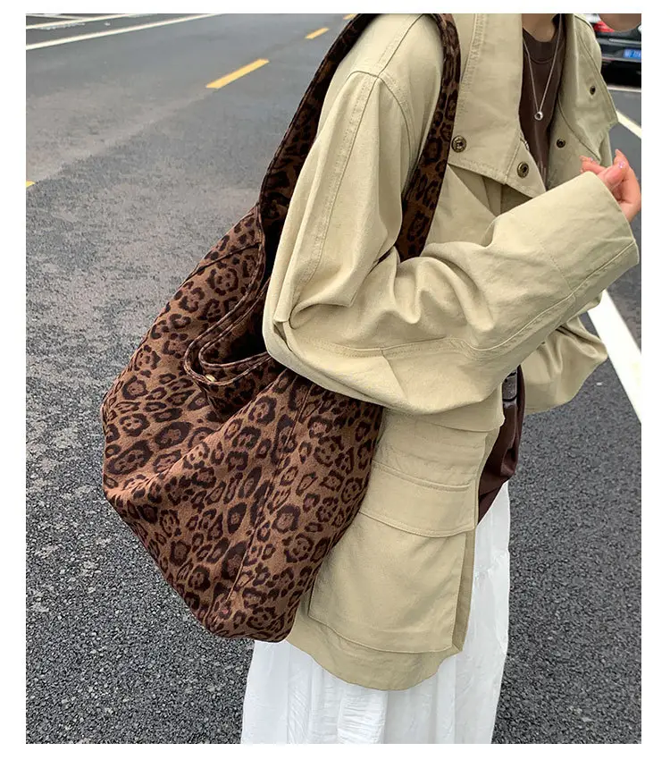 2025 Leopard Print Woolen Shoulder Bag for Women — feature 12