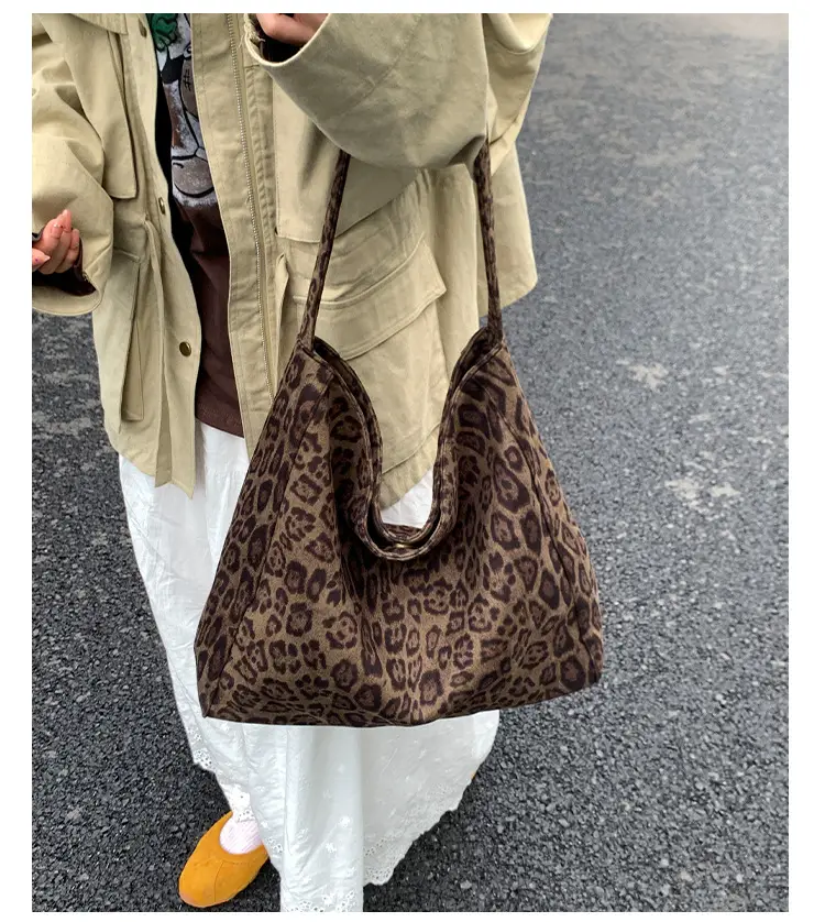 2025 Leopard Print Woolen Shoulder Bag for Women — feature 17