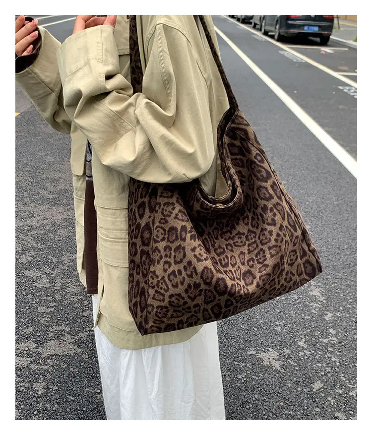 2025 Leopard Print Woolen Shoulder Bag for Women — feature 18