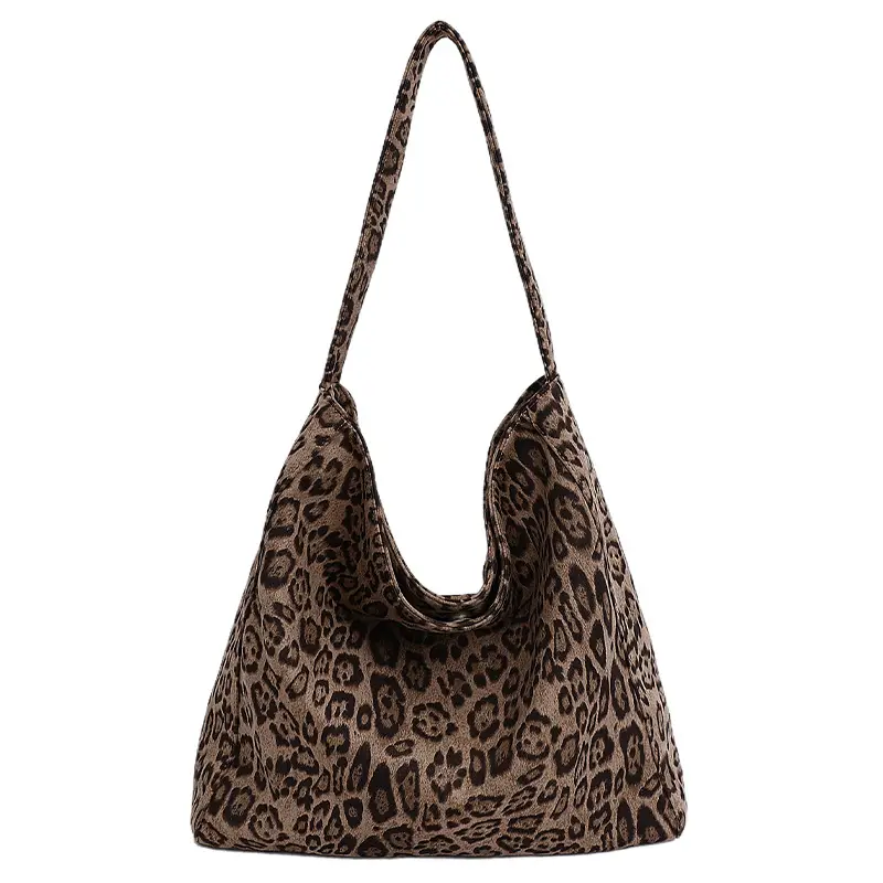 2025 Leopard Print Woolen Shoulder Bag for Women - Image 2