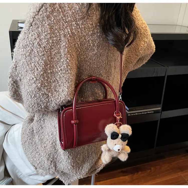 Women Shoulder Bag Red Leather 2025 Autumn New — feature 22