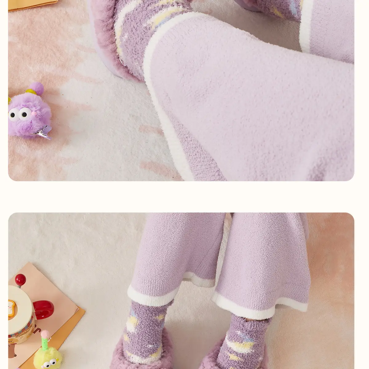 Bear Plush Cotton Slippers for Women Winter Warm — feature 23