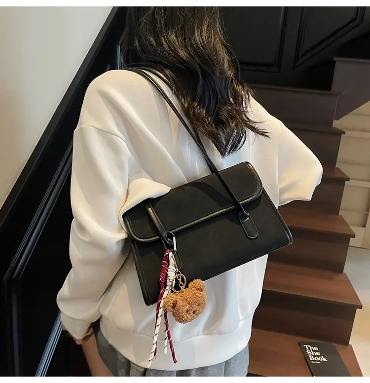 Women's Brown Retro Shoulder Bag Large Capacity 2025 — feature 14