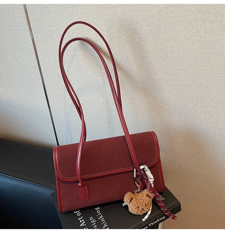 Women's Brown Retro Shoulder Bag Large Capacity 2025 — feature 27