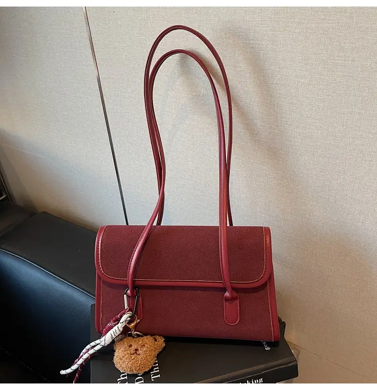 Women's Brown Retro Shoulder Bag Large Capacity 2025 — feature 28