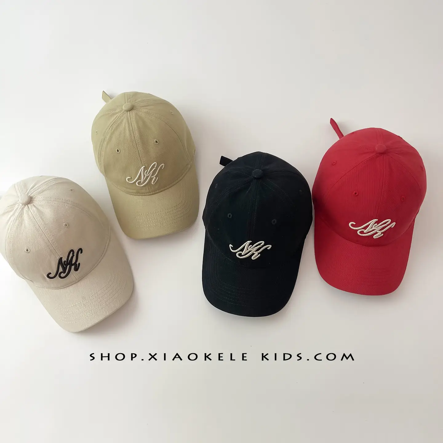 Red Embroidered Baseball Cap for Kids Sunshade Hat - Image 8