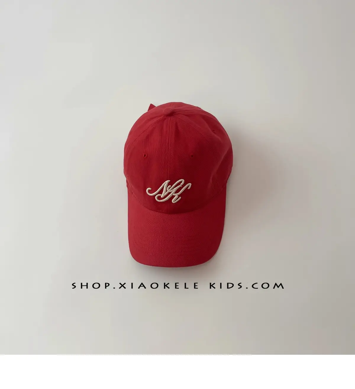 Red Embroidered Baseball Cap for Kids Sunshade Hat — feature 13