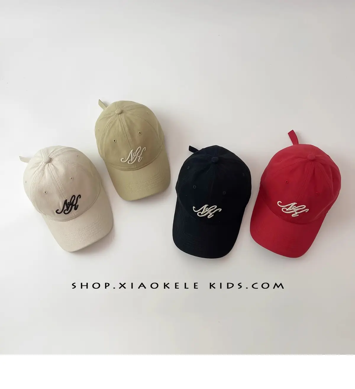 Red Embroidered Baseball Cap for Kids Sunshade Hat — feature 5