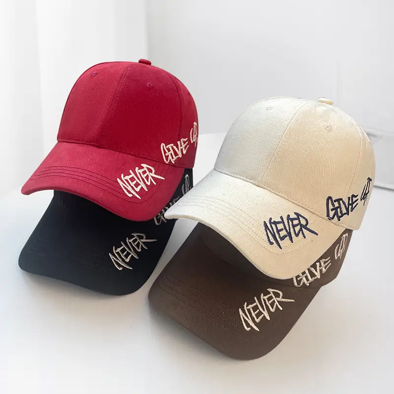 Women Letter Embroidered Baseball Cap Brown Winter Autumn — feature 16