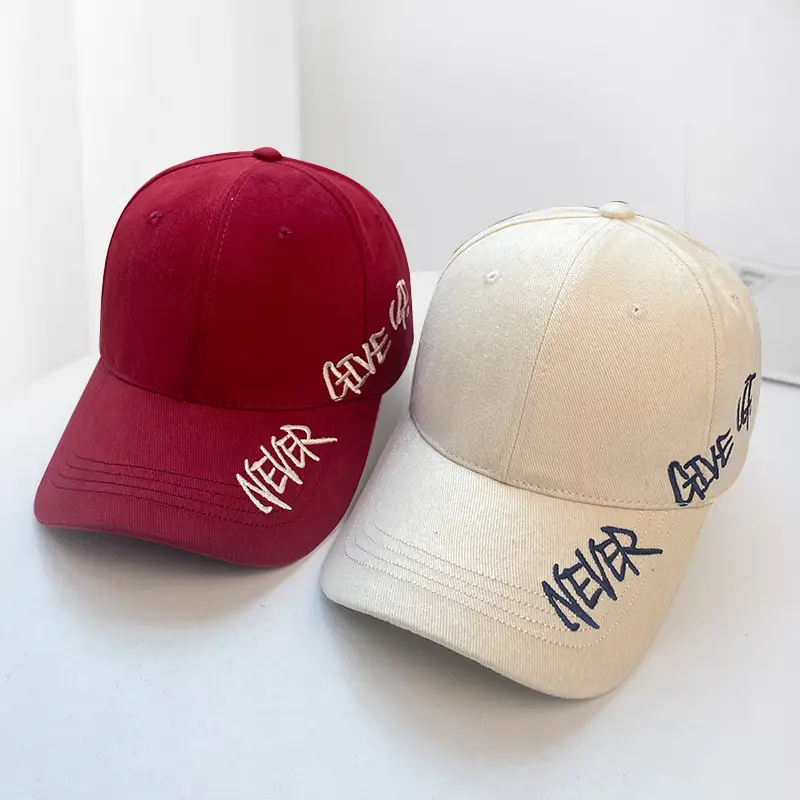 Women Letter Embroidered Baseball Cap Brown Winter Autumn — feature 17