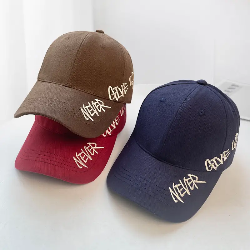 Women Letter Embroidered Baseball Cap Brown Winter Autumn — feature 18