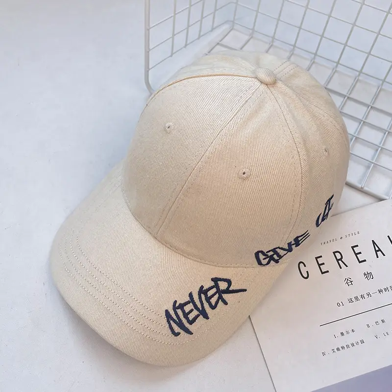 Women Letter Embroidered Baseball Cap Brown Winter Autumn — feature 25