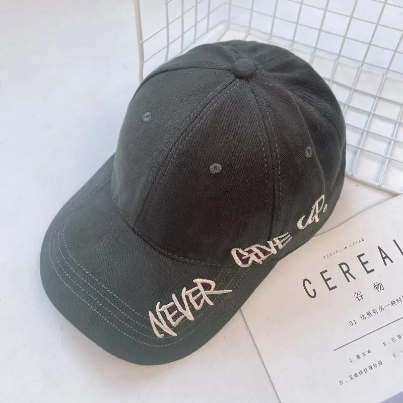 Women Letter Embroidered Baseball Cap Brown Winter Autumn — feature 26