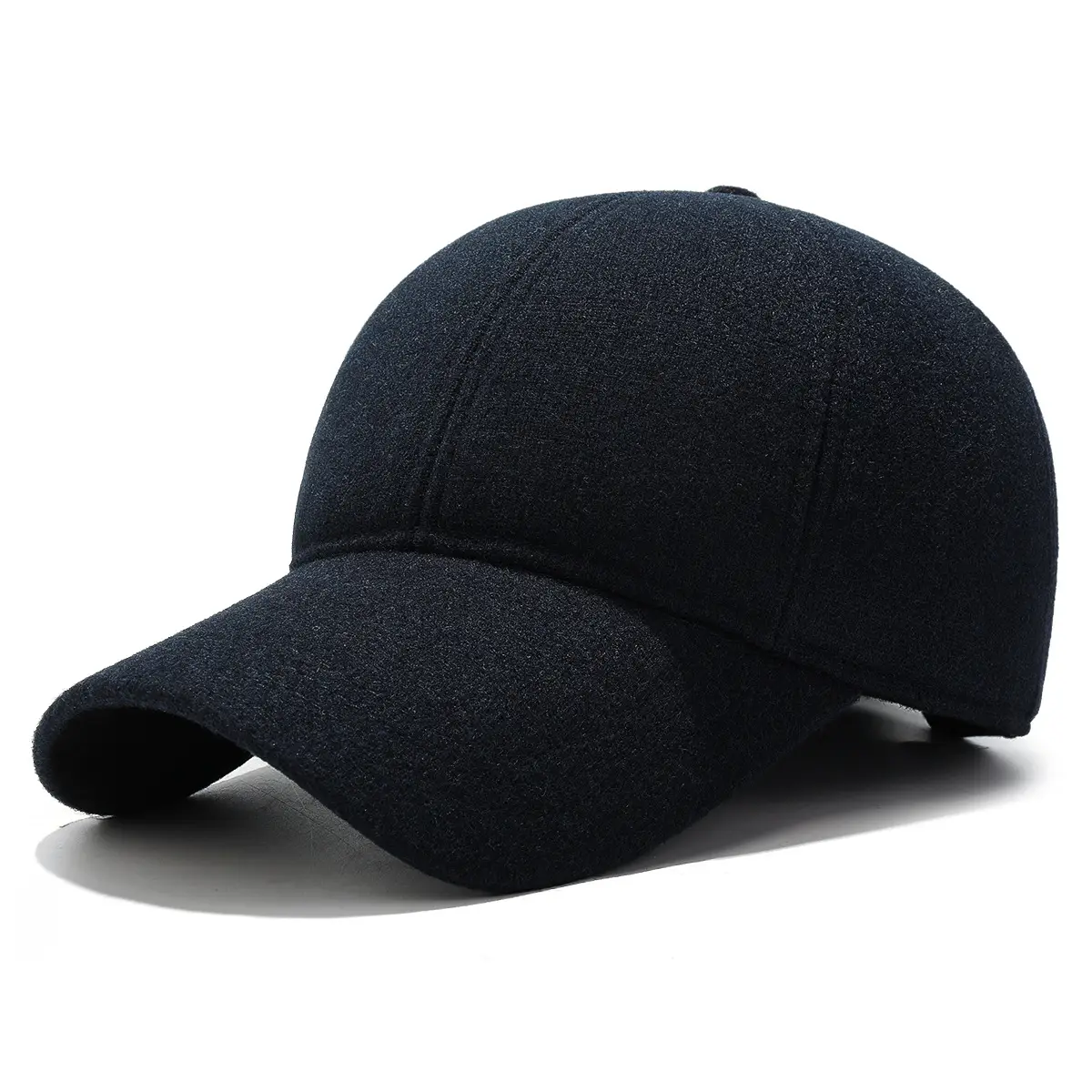 Winter Wool Cap Black Men Women Adjustable