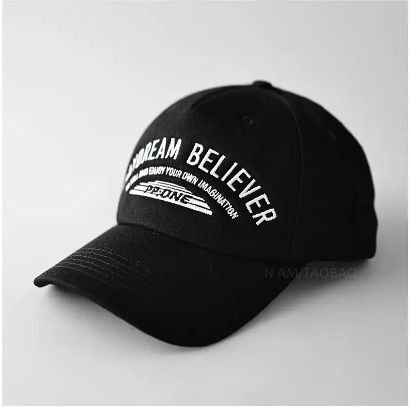 Black Letter Baseball Cap for Men Women - Image 3