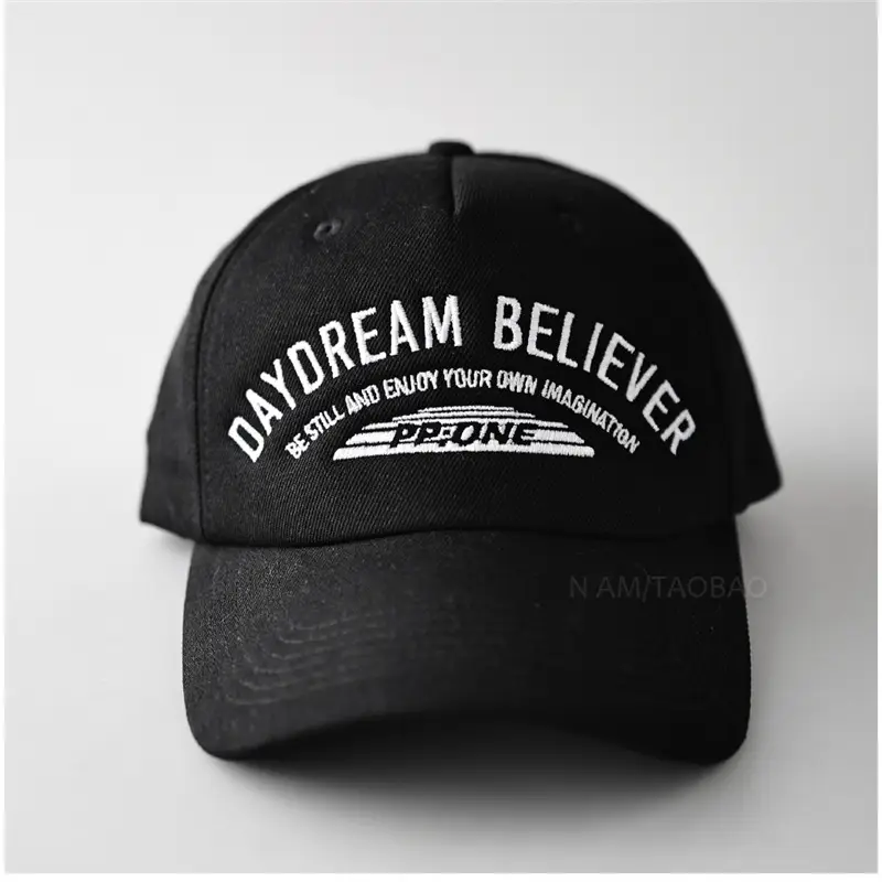 Black Letter Baseball Cap for Men Women