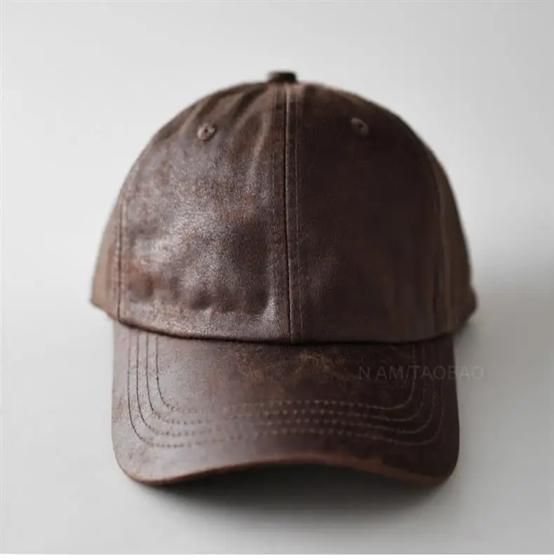 Purple PU Leather Baseball Cap for Men Women Casual Retro — feature 11