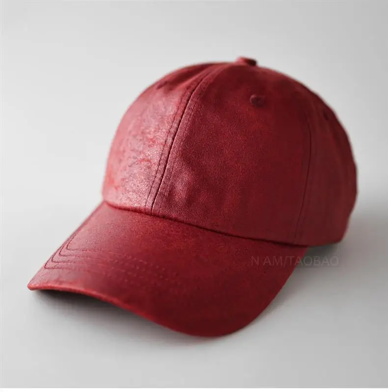 Purple PU Leather Baseball Cap for Men Women Casual Retro — feature 9