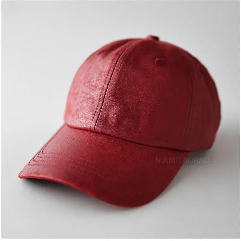 Purple PU Leather Baseball Cap for Men Women Casual Retro - Image 4
