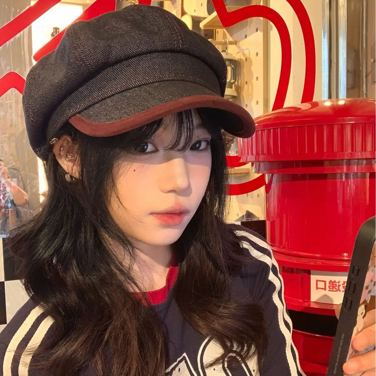 Vintage Denim Beret for Women Spring Autumn Korean Style - Image 6