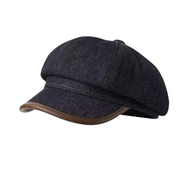 Vintage Denim Beret for Women Spring Autumn Korean Style - Image 2
