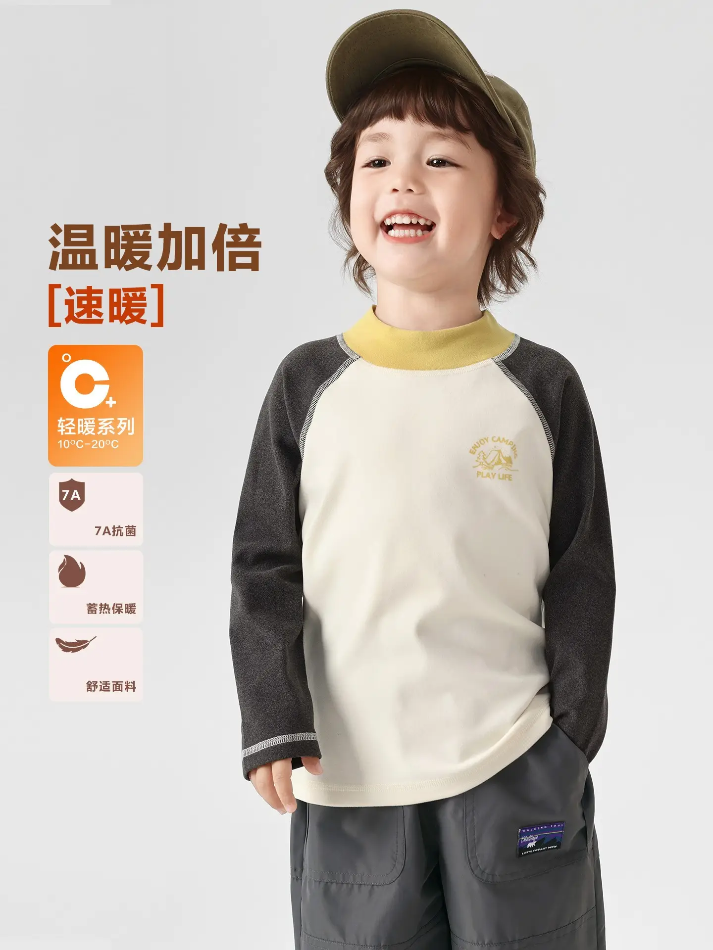 Right European Boys' Base Shirt Blue Long Sleeve Autumn Winter Toddler Top - Image 3