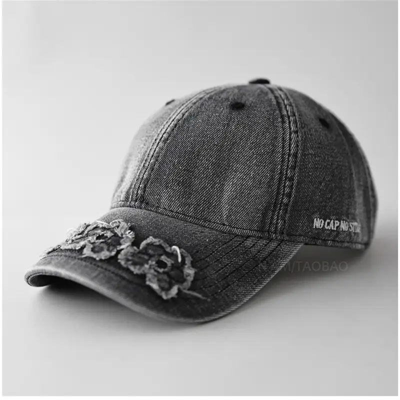 Women Brown Embroidered Baseball Cap with Patched Brim - Image 13