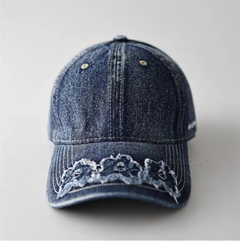 Women Brown Embroidered Baseball Cap with Patched Brim — feature 16