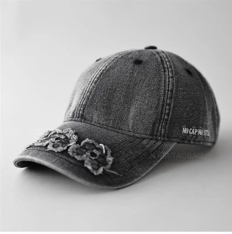 Women Brown Embroidered Baseball Cap with Patched Brim — feature 3