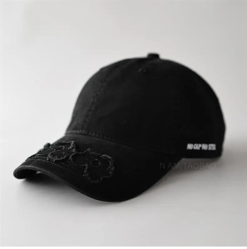 Women Brown Embroidered Baseball Cap with Patched Brim — feature 7
