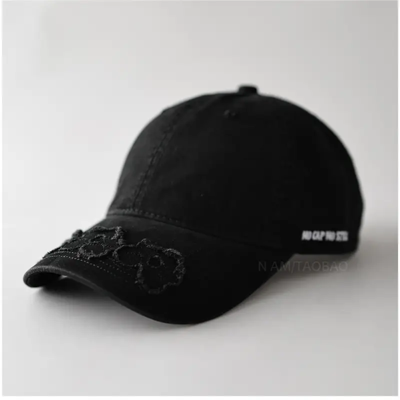 Women Brown Embroidered Baseball Cap with Patched Brim - Image 7