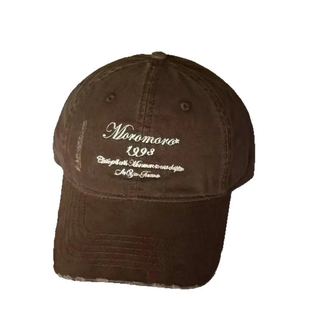 American Retro Letter Embroidery Distressed Cap for Women - Image 11