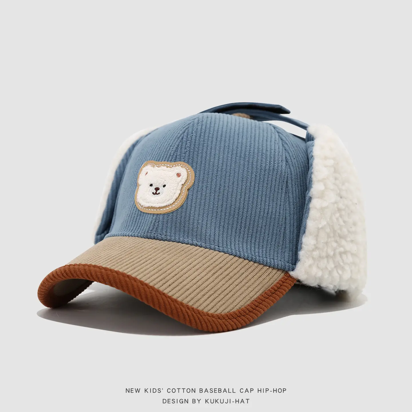 Baby Bear Ear Cap Autumn Winter Warm Peaked Cap - Image 7